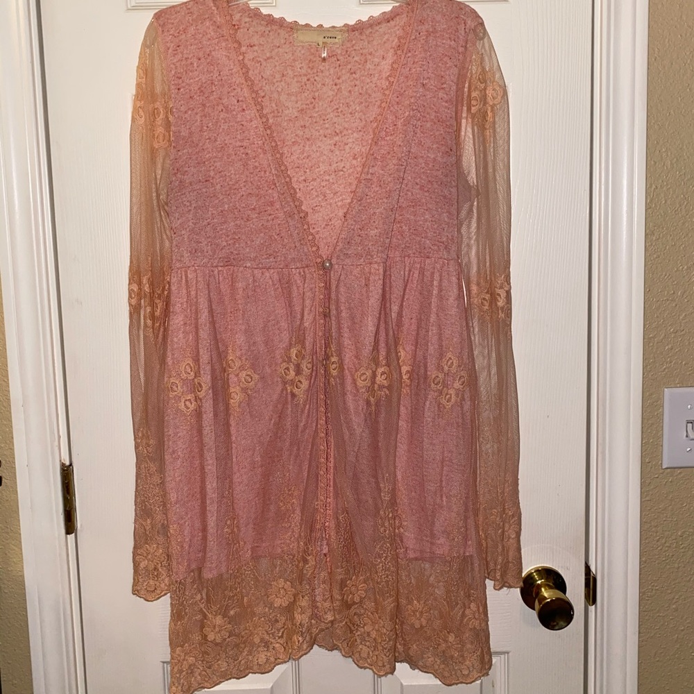 Areve lace tunic top 🎅🏻2for$20🎄
